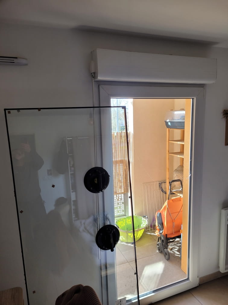 Pose double vitrage porte fenêtre